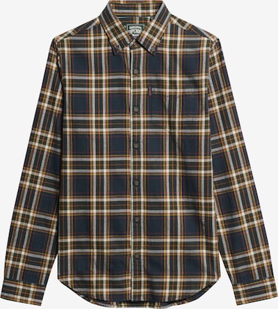 Superdry Hemd in dunkelblau / gelb / graumeliert, Produktansicht