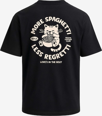 Neverless Shirt 'spaghetti' in Schwarz: Vorderseite