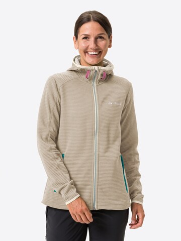 VAUDE Functionele fleece jas 'Skomer' in Beige: voorkant