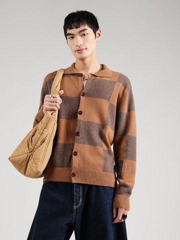 POMPEII Knit cardigan in Brown: front