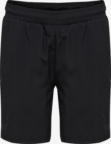 Hummel Regular Workout Pants in Black: front