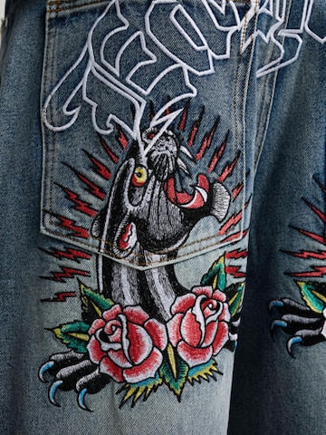 Baggy Jean Ed Hardy en bleu