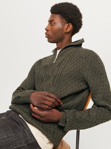 JACK & JONES Sweater 'JPRBLUNorth' in Green