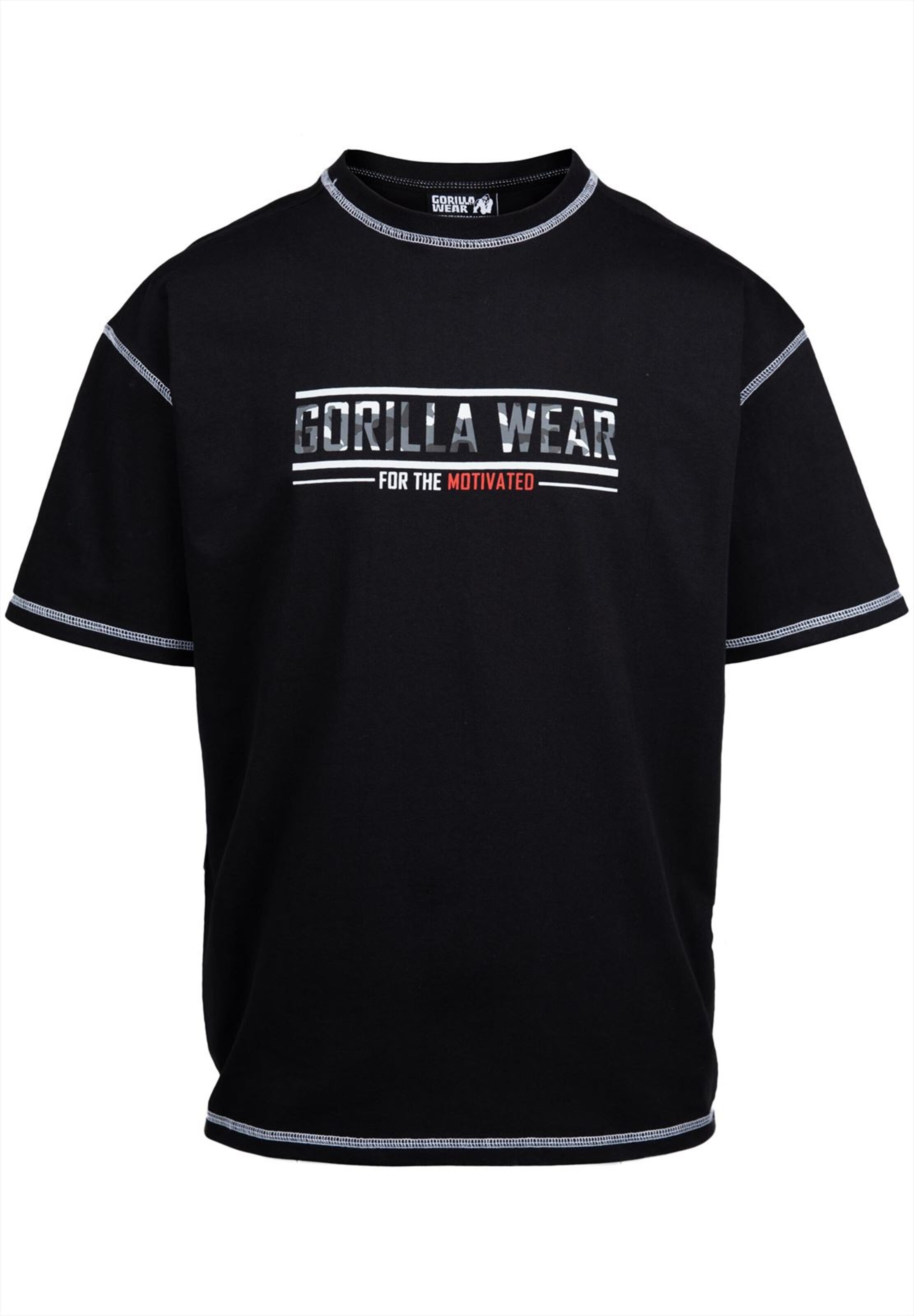 Gorilla Wear Shirt 'Saginaw' in Zwart: voorkant