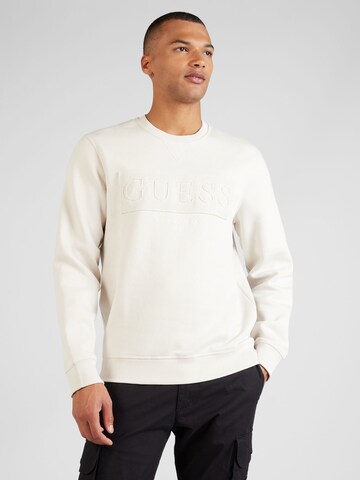 balts GUESS Sportisks džemperis: no priekšpuses