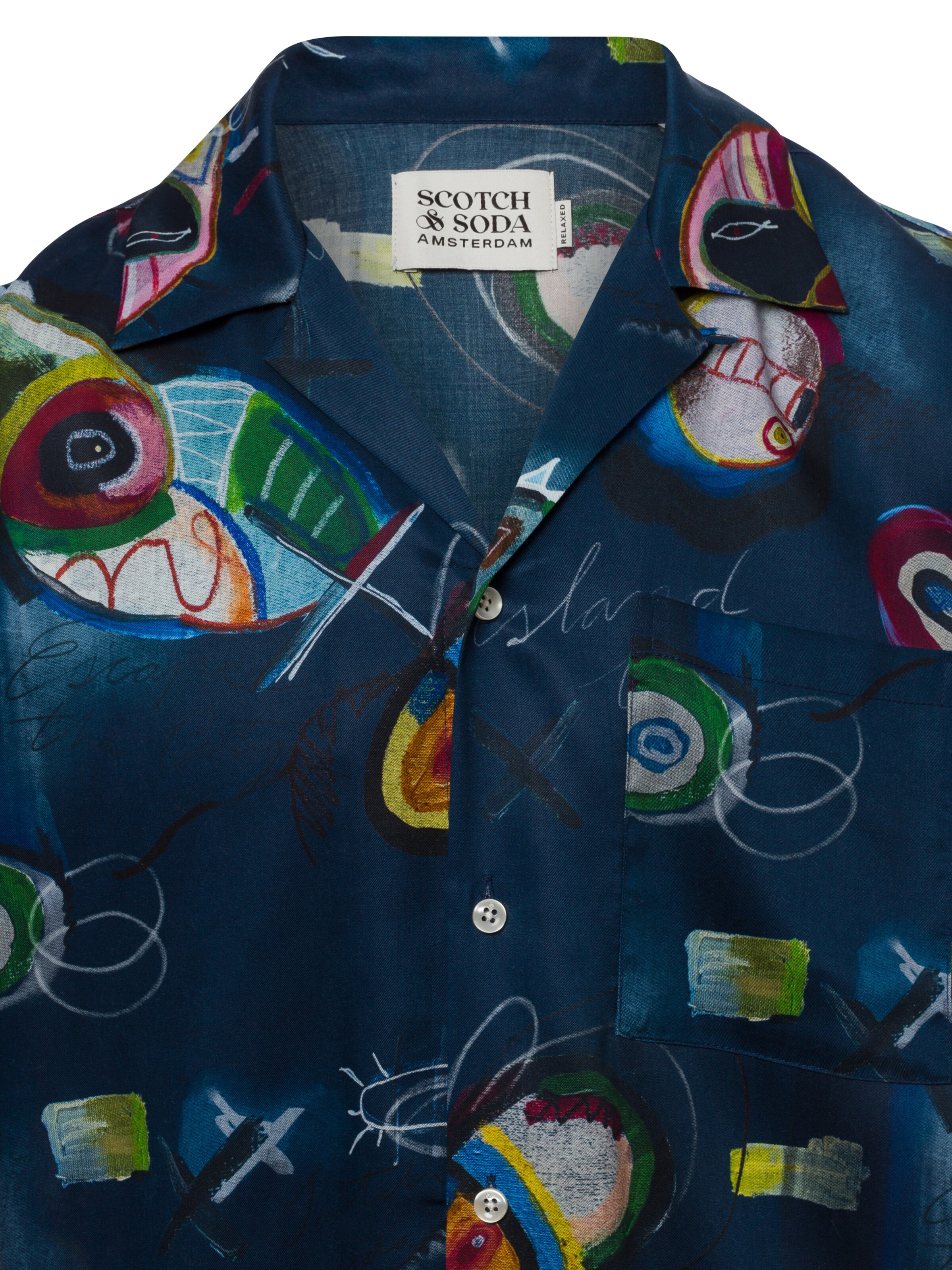SCOTCH & SODA Comfort fit Overhemd in Blauw