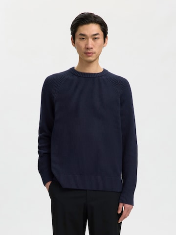 SELECTED - Jersey 'SLMBraun' en azul: frente