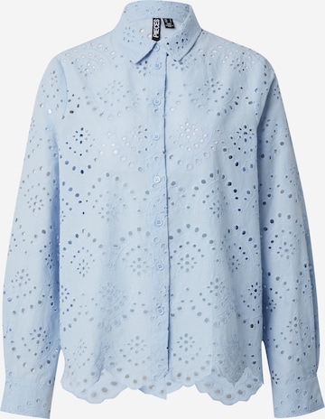 PIECES Bluse 'PCVILDE' in Blau: Vorderseite