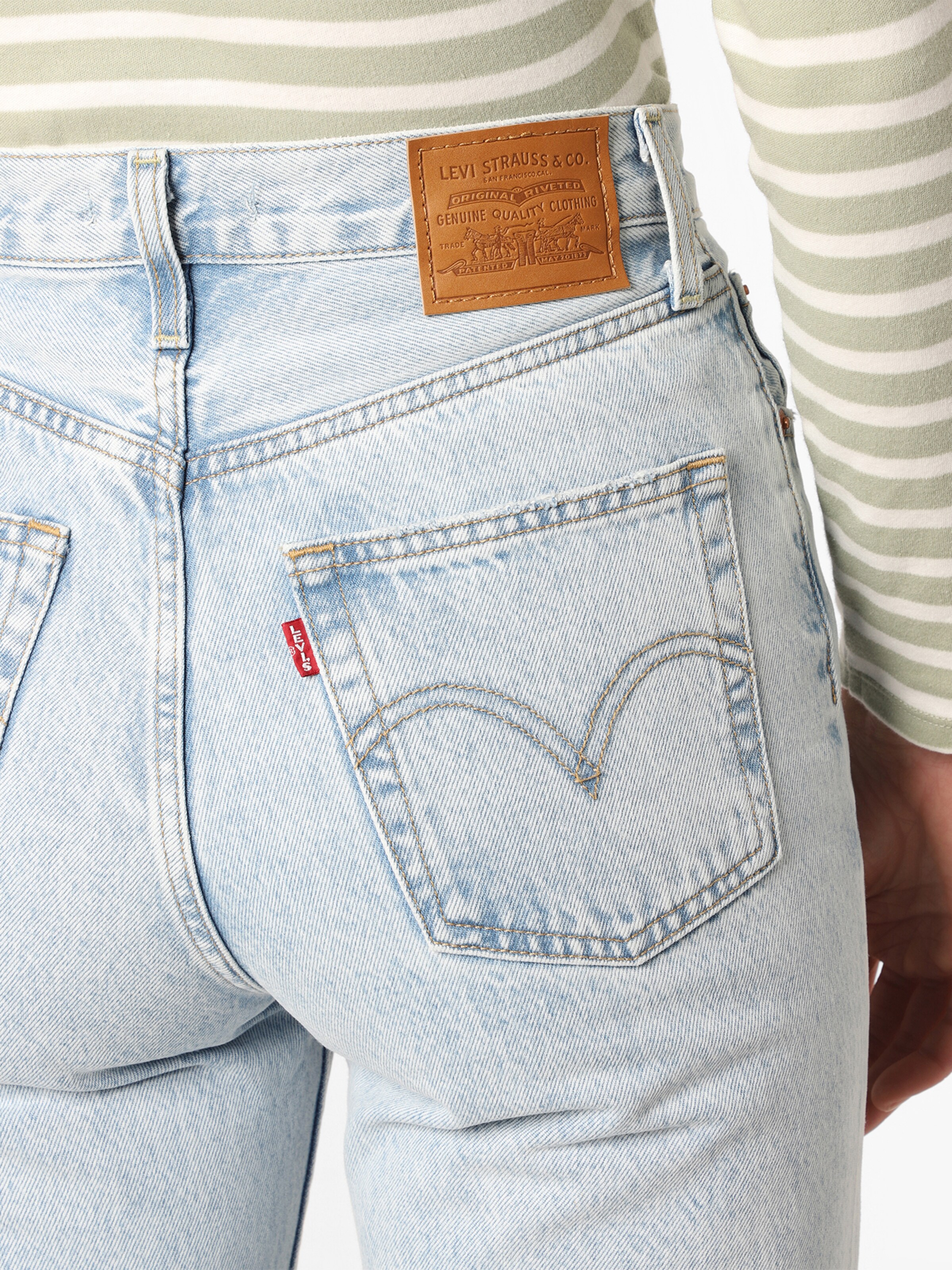 Regular Jean Ribcage Straight Ankle LEVI S en Bleu Clair ABOUT YOU