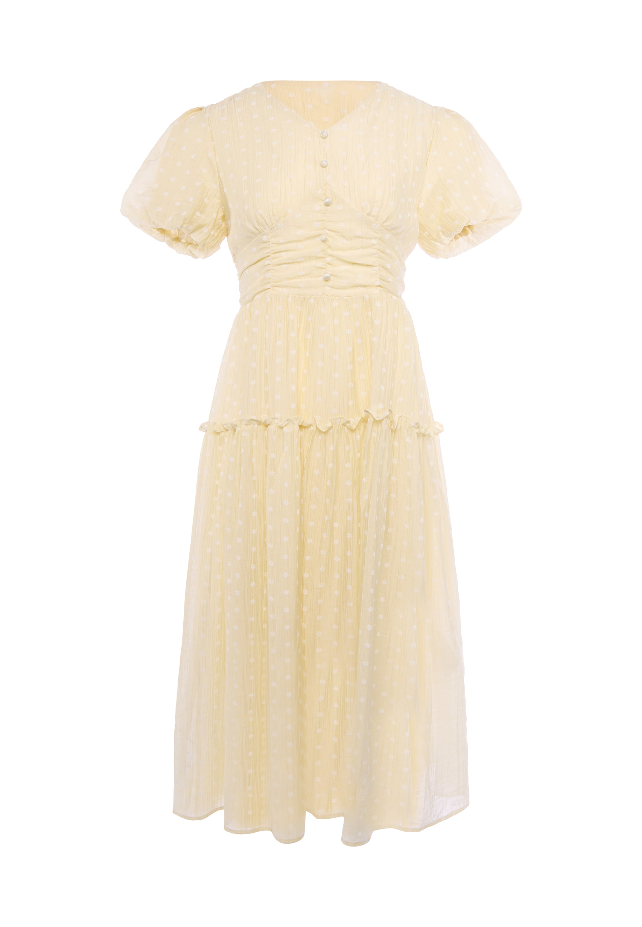 Usha Dress in Yellow: front