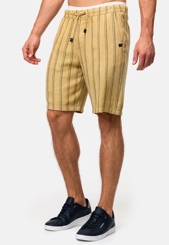 INDICODE JEANS Regular Broek in Geel