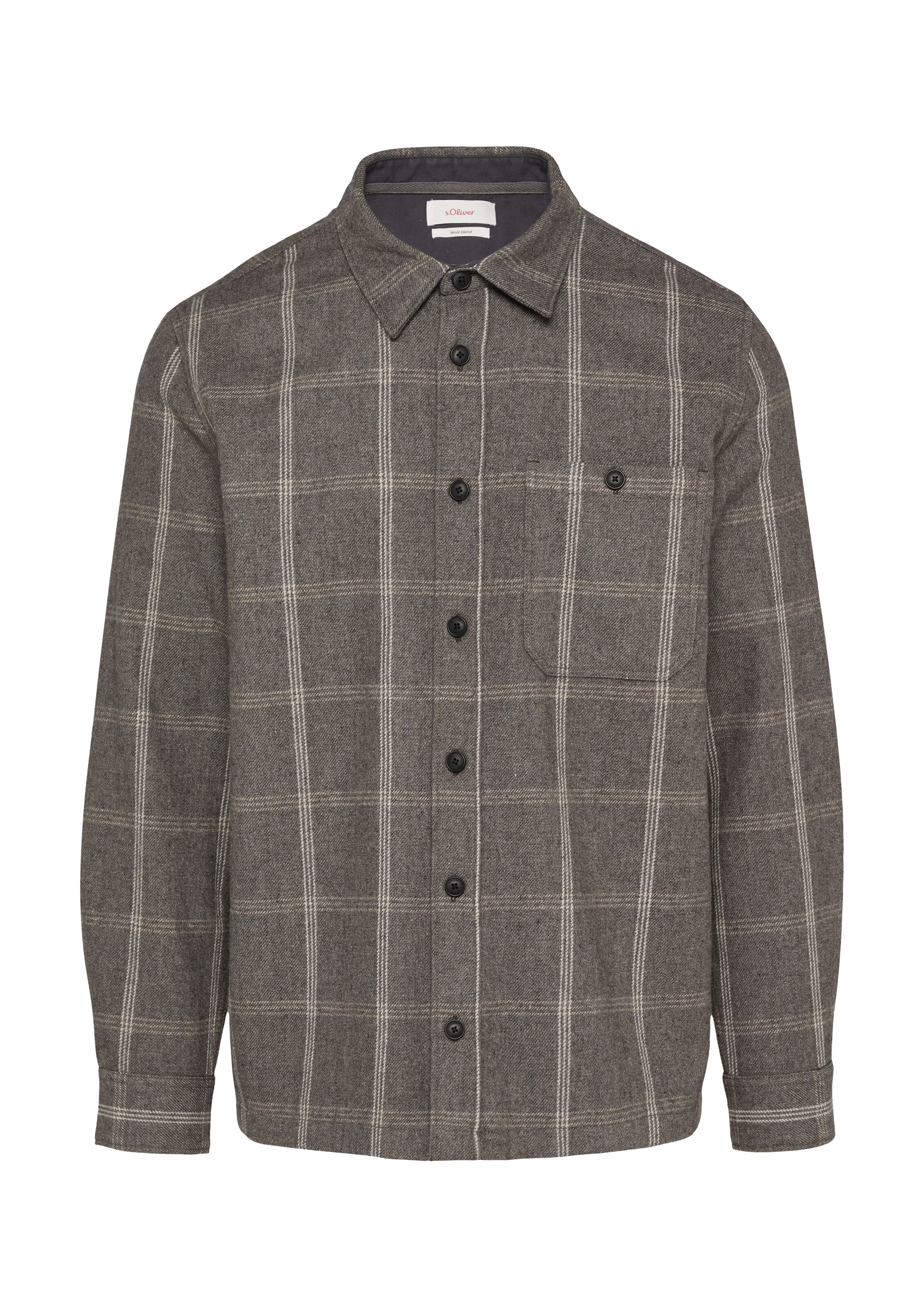 s.Oliver Regular fit Overhemd in Bruin: voorkant