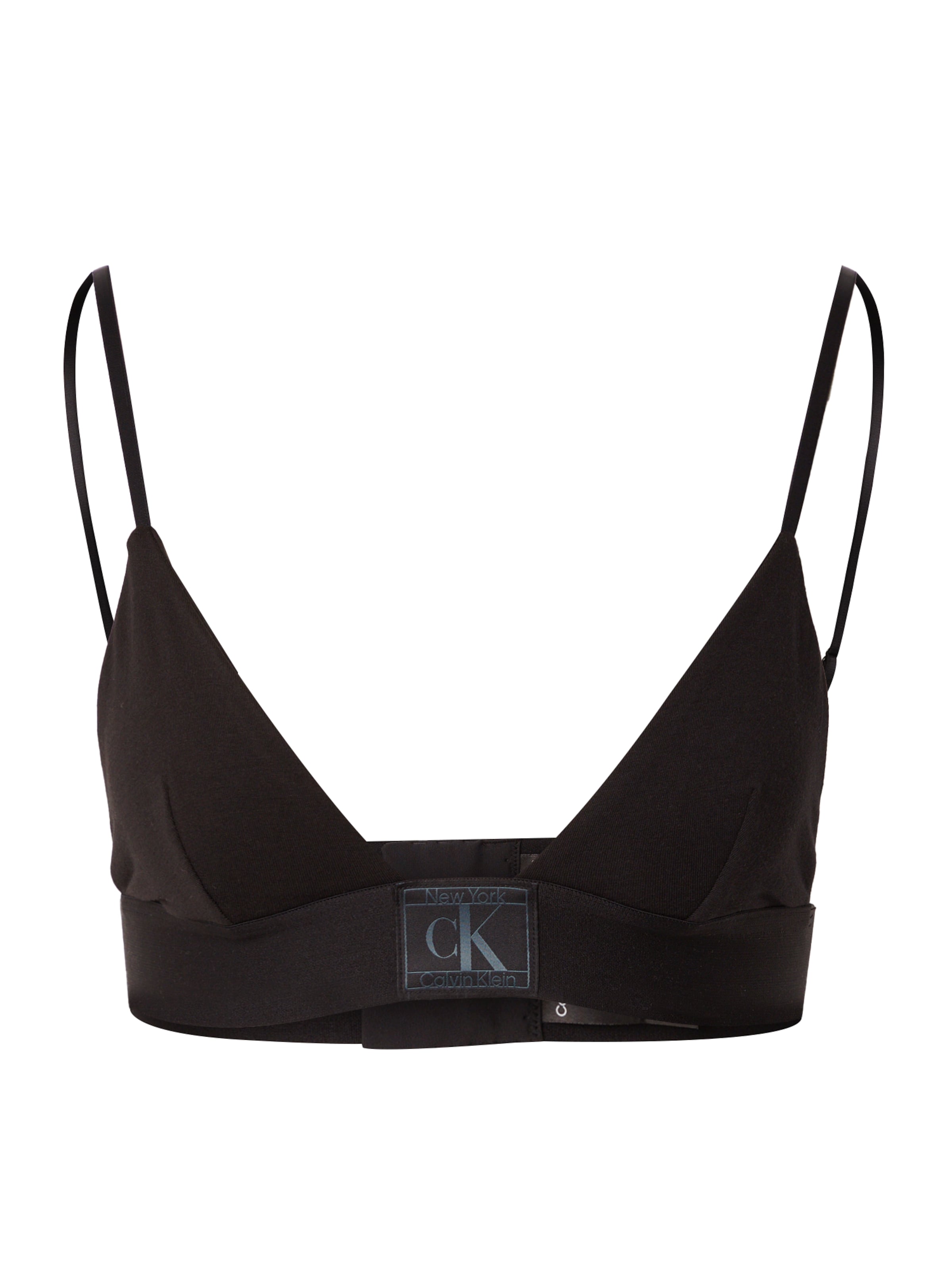 Calvin Klein Triangle Bra in Black: front