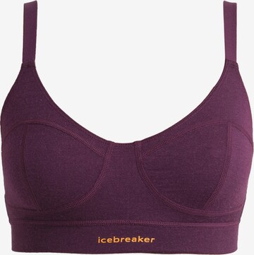 Bustier Soutien-gorge de sport 'W Queens' ICEBREAKER en violet : devant