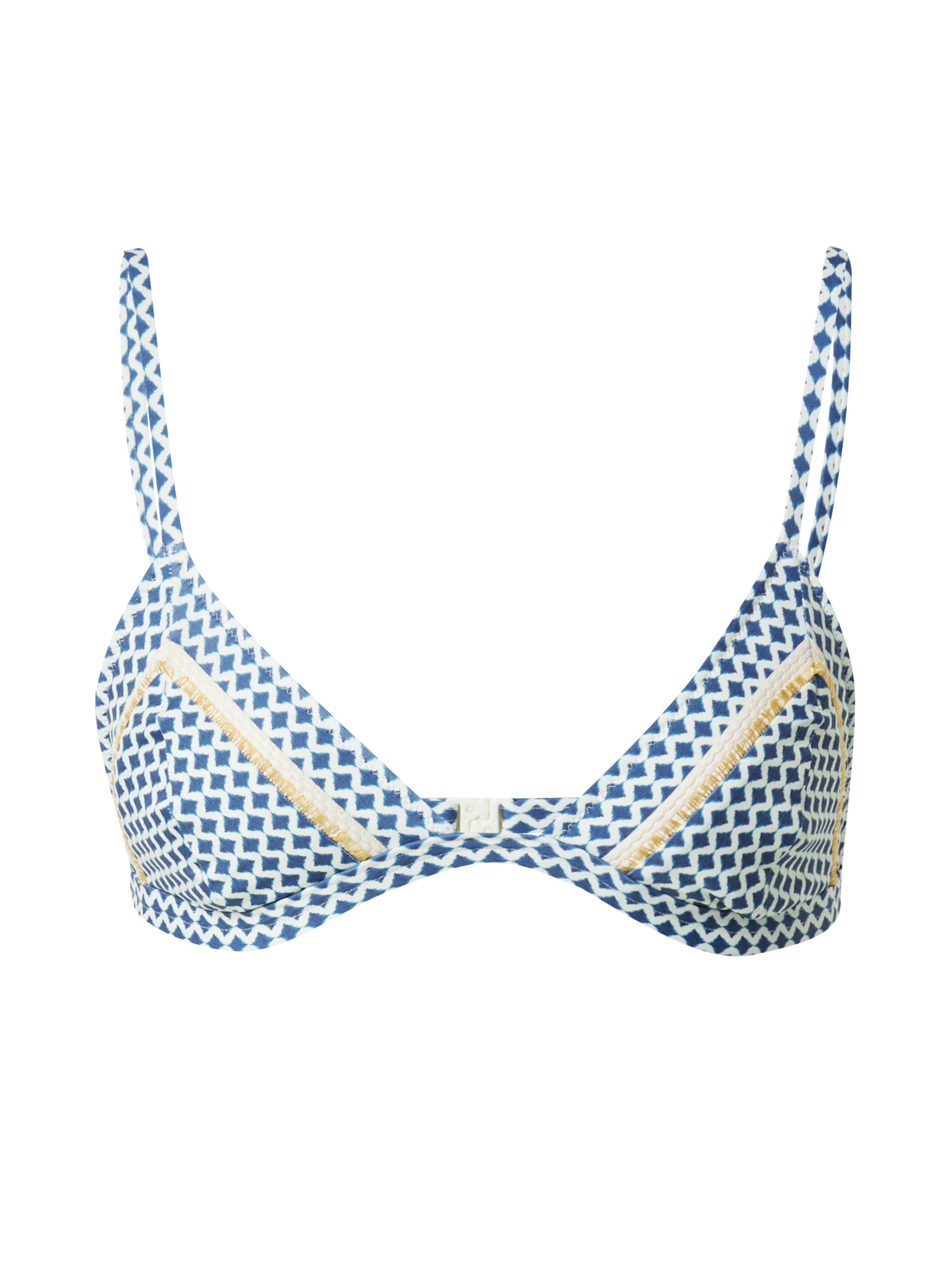 watercult Triangle Bikini top 'Nautic Call' in Blue: front