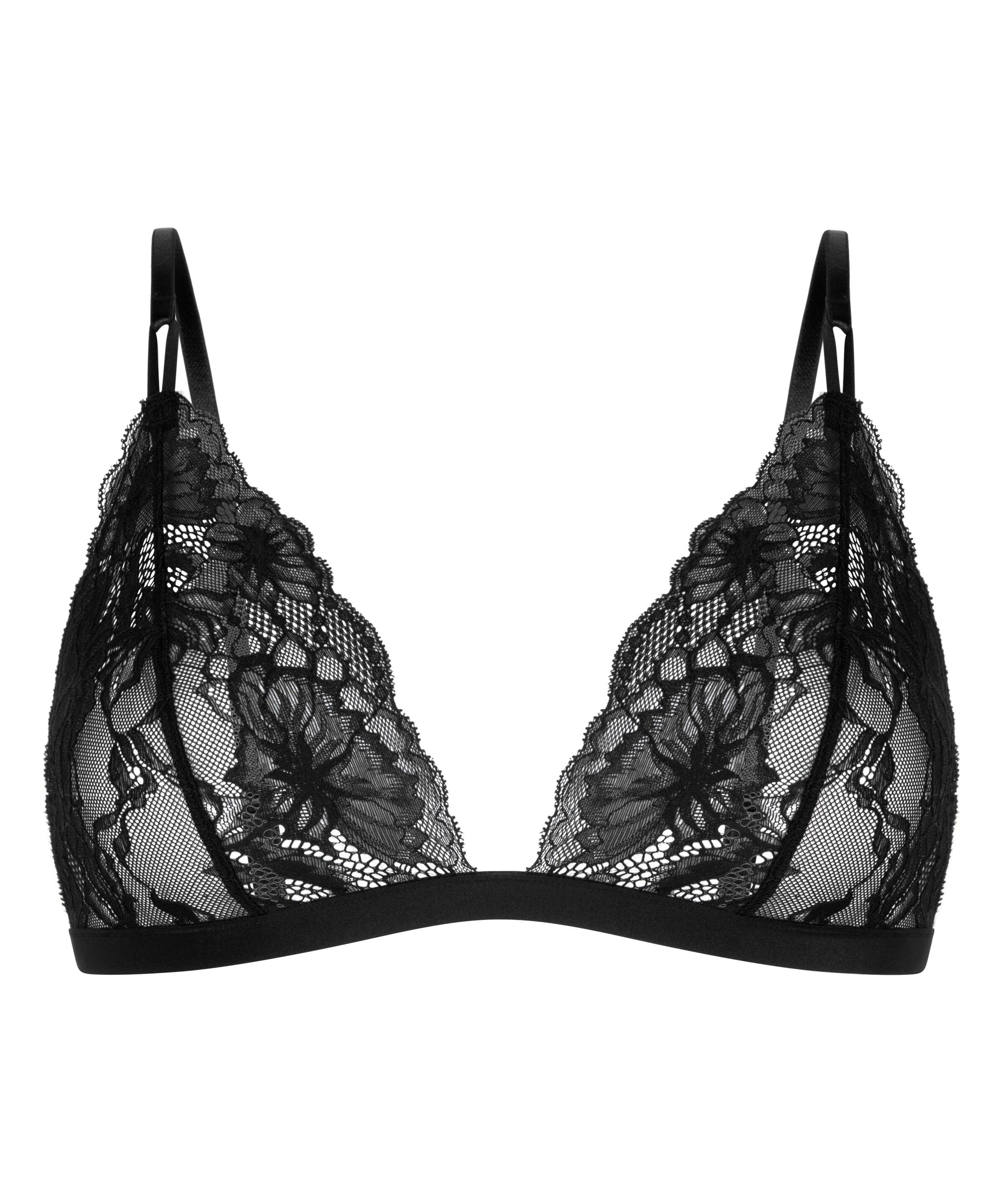 Hunkemöller Triangel BH in Zwart: voorkant