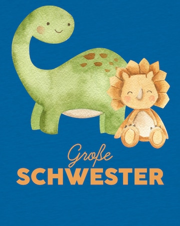 watabout.kids Shirt 'Dinosaurier 06 Große Schwester' in Blue