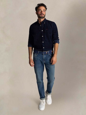 NZA New Zealand Auckland Regular fit Overhemd in Blauw: voorkant
