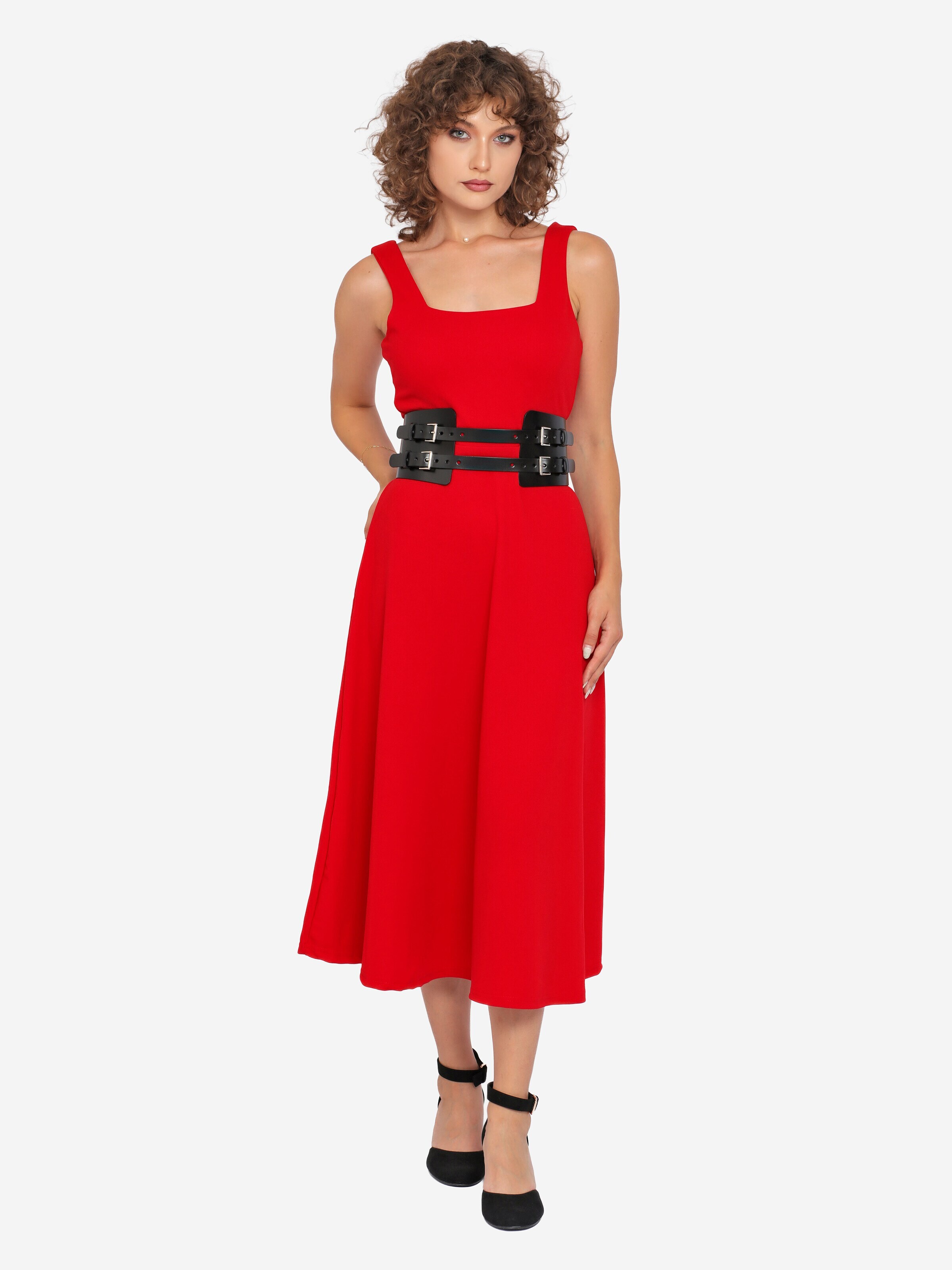 Haute Cuir Belt 'Maia Corset' in Black