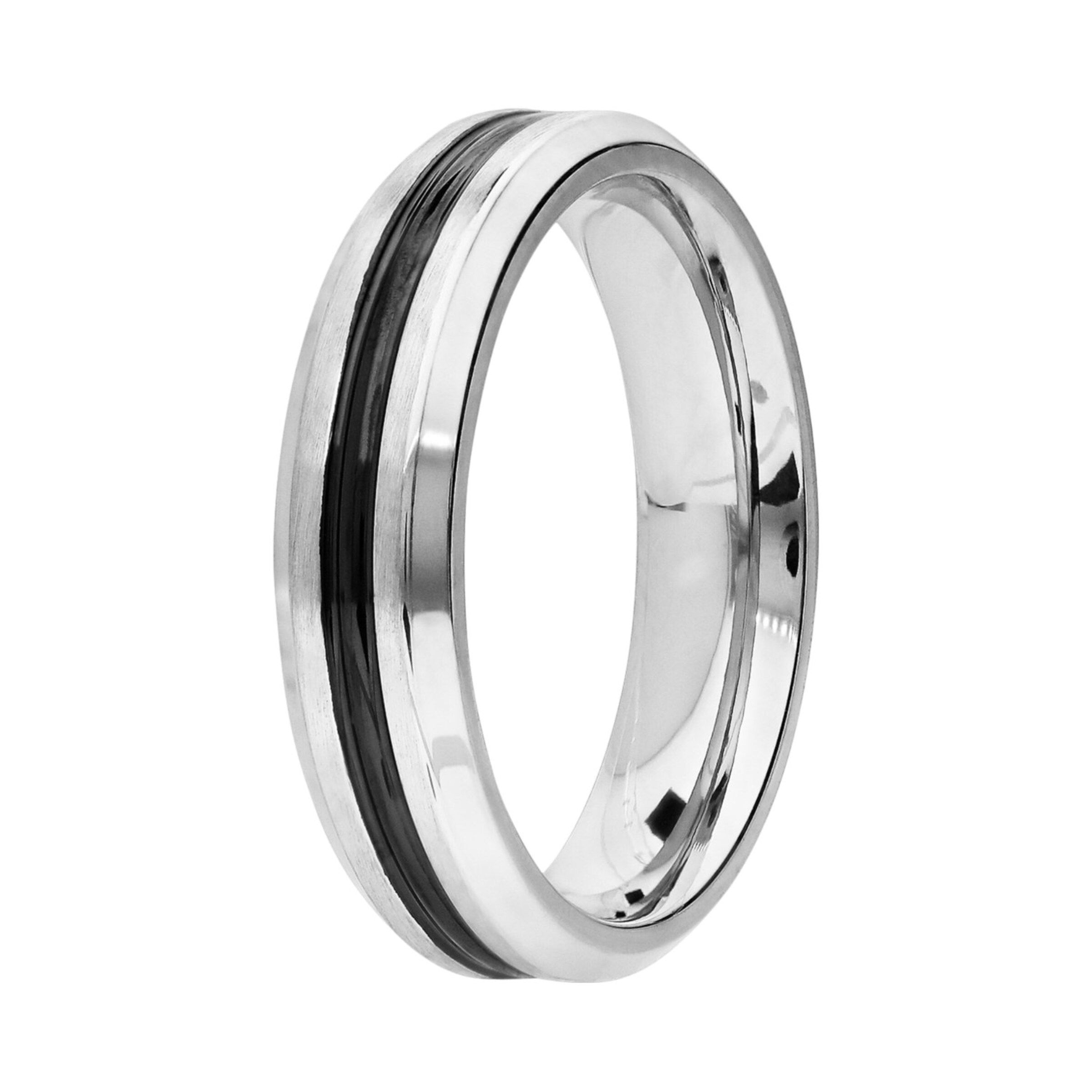 Lucardi Ring 'Coole Basics' in Silber: Vorderseite