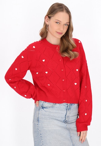 MYMO - Cárdigan en rojo: frente