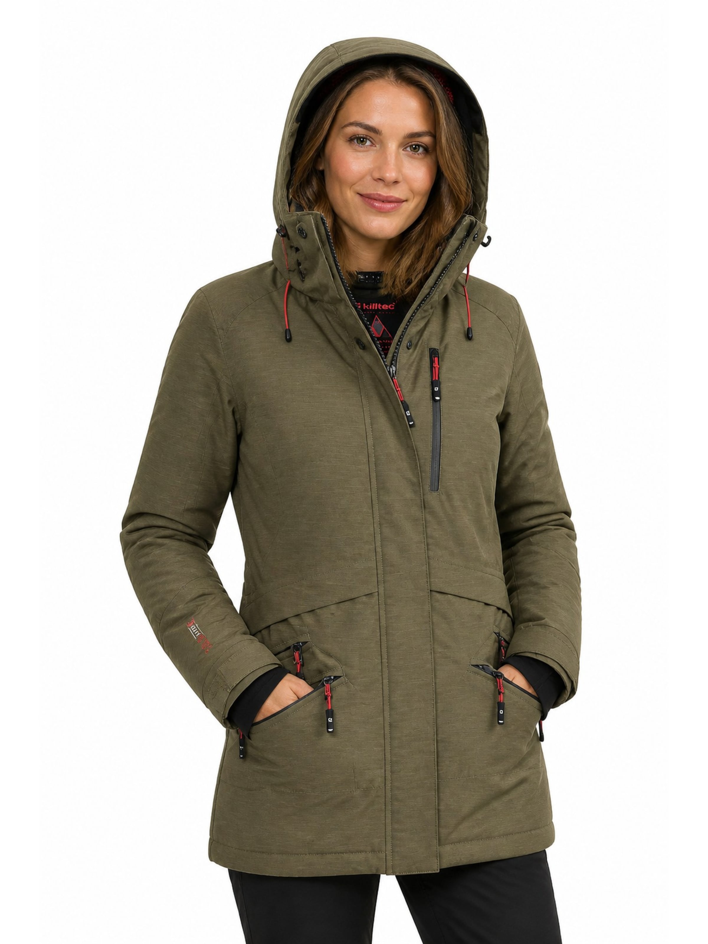 KILLTEC Winter jacket 'Skijacke KSW 110 WMN SKI JCKT Damen Winterjacke, Funktionsjacke' in Green