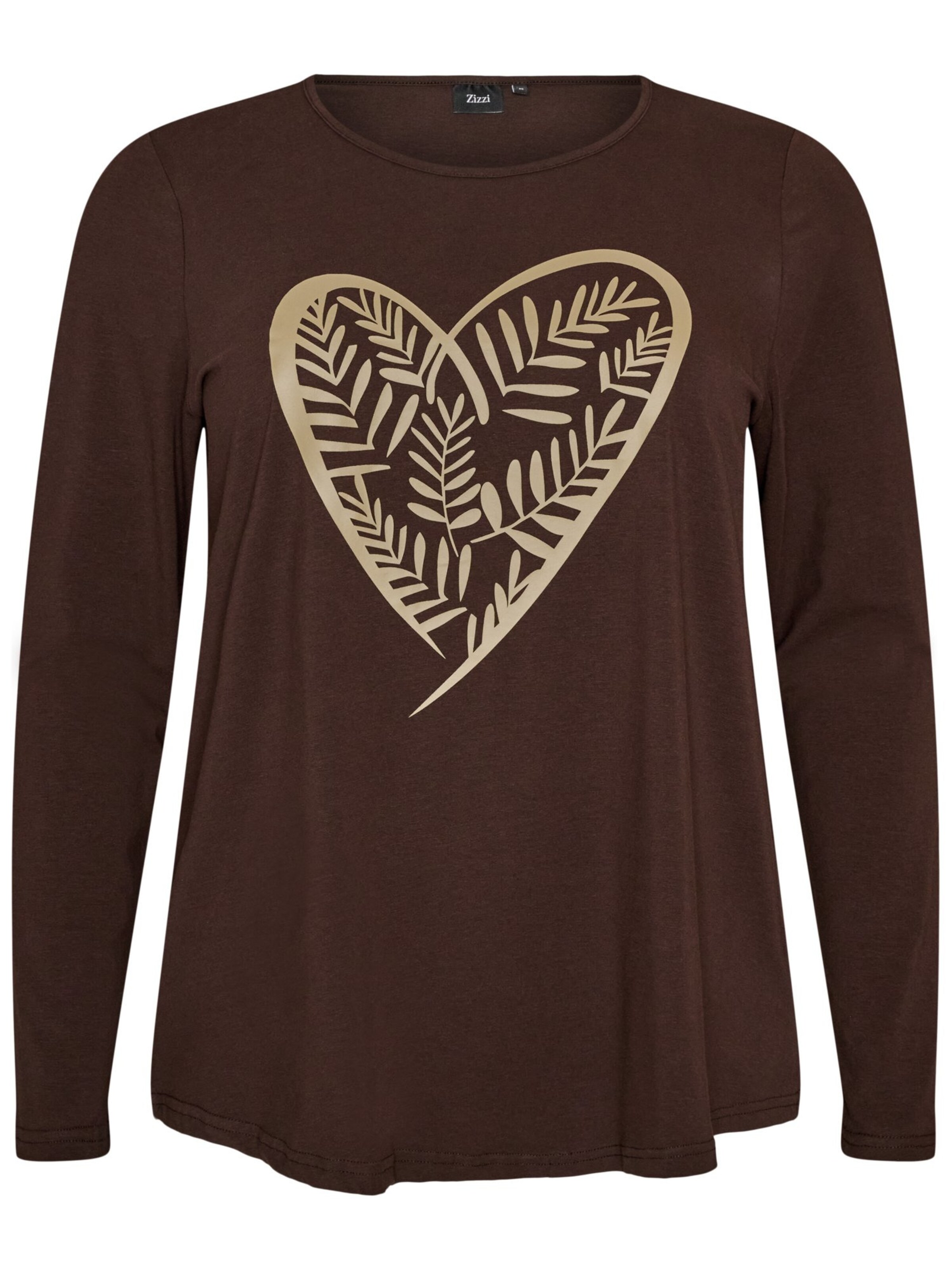 Zizzi Bluse in Braun: Vorderseite