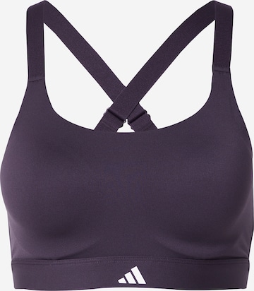 ADIDAS PERFORMANCE Bralette Sports Bra 'TLRD Impact Luxe' in Purple: front