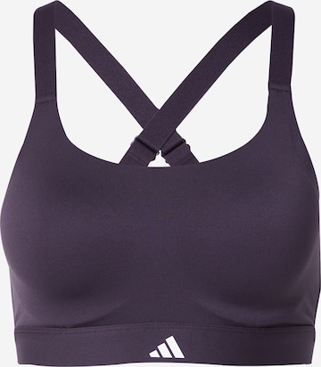 ADIDAS PERFORMANCE Спортивный бюстгальтер в Лиловый: спереди