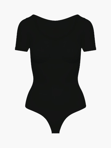 Body modelant 'T-Shirt Bodysuit Sculpting Shapewear mit String' cfab (formerly creamy fabrics) en noir : devant