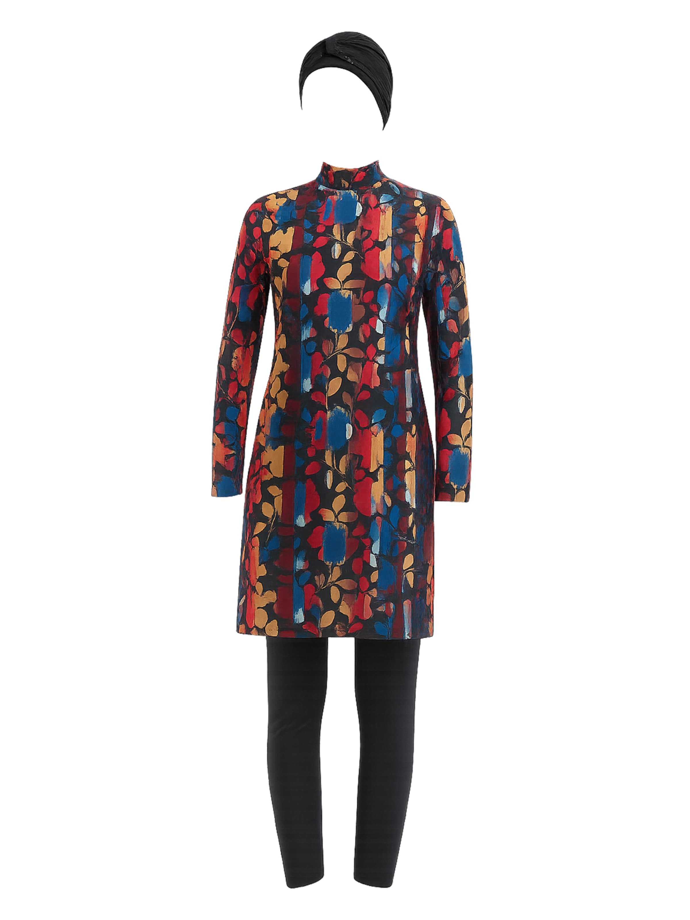 C&City High neck Swimsuit in Mixed colours: front