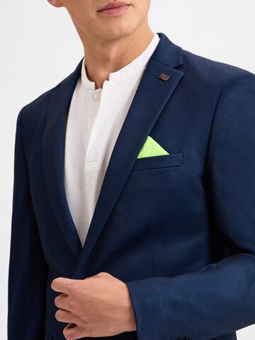 Coupe slim Veste de costume Finshley & Harding London en bleu