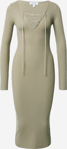 EDITED Knitted dress 'Engelina' in Green: front