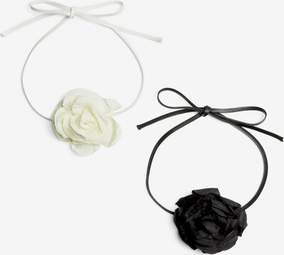 PIECES Necklace 'DILUNA' in Black / White, Item view
