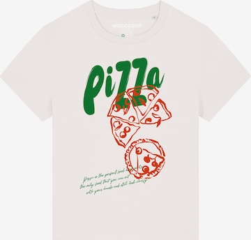 T-shirt 'Pizza' Watapparel en blanc : devant