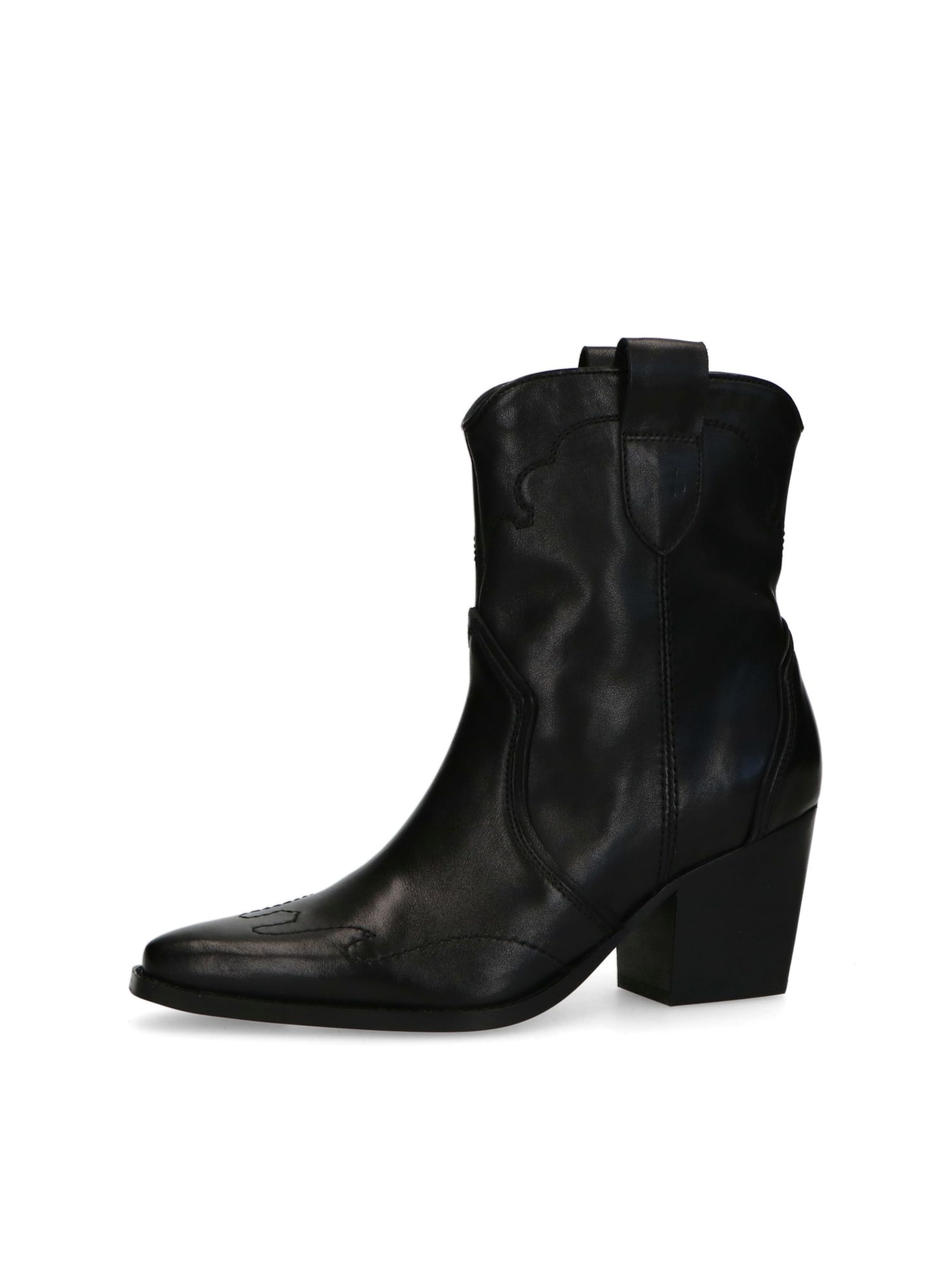 Bottes de cowboy MANFIELD en noir : devant