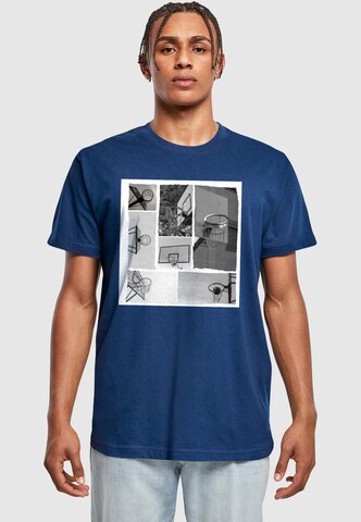 T-Shirt 'Hoop Life' Mister Tee en bleu : devant