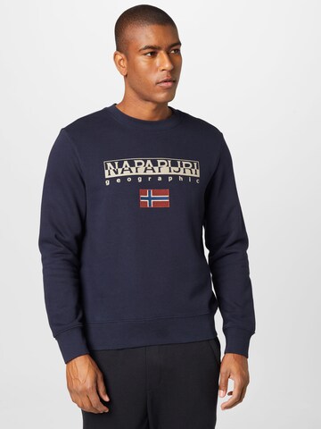 NAPAPIJRI Sweatshirt 'AYAS' in Blauw: voorkant