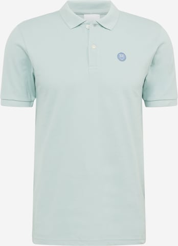 KnowledgeCotton Apparel Poloshirt 'ROWAN' in Blau: predná strana