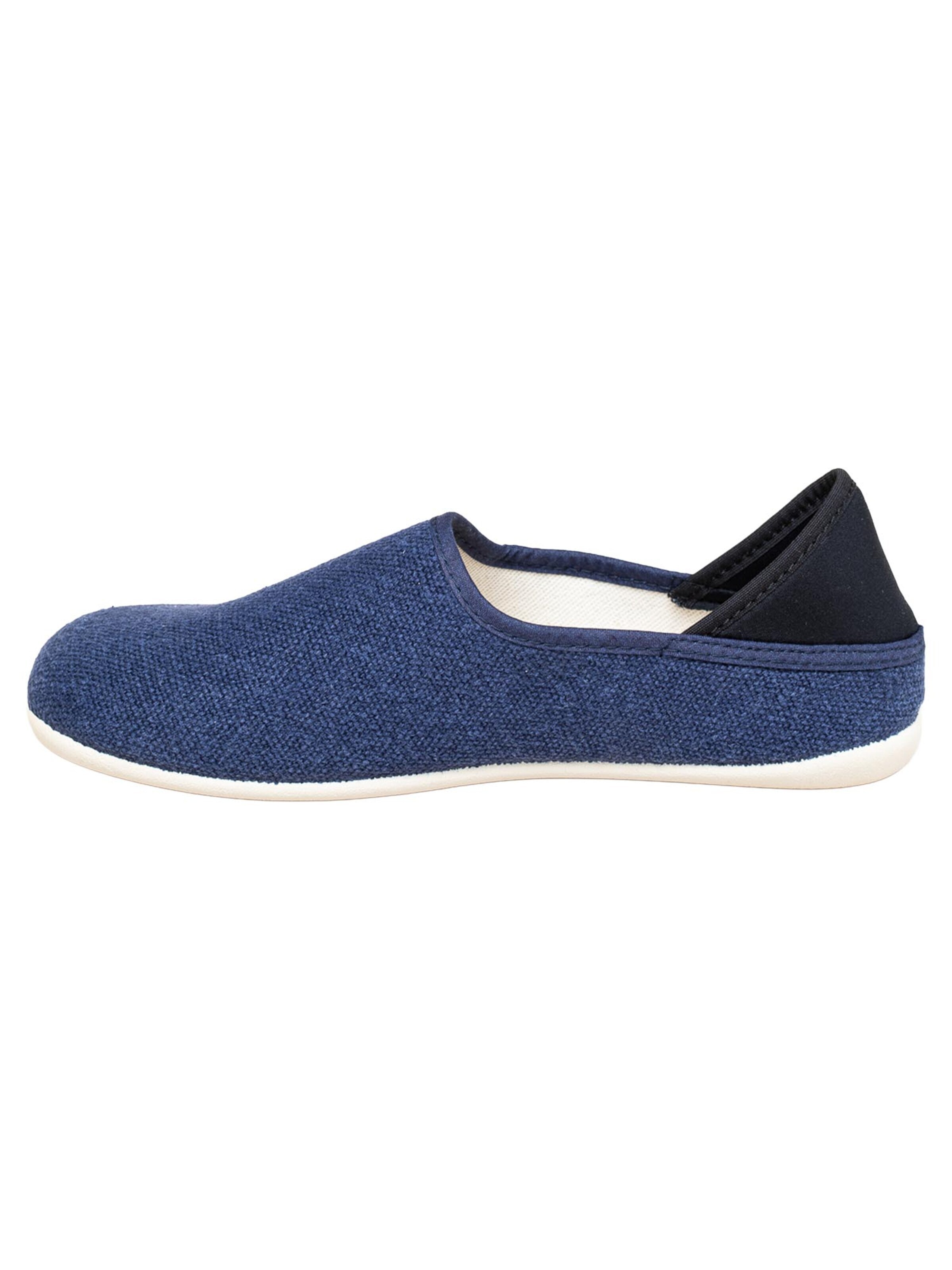 Gottstein Slippers 'Linen Slip-On' in Blue