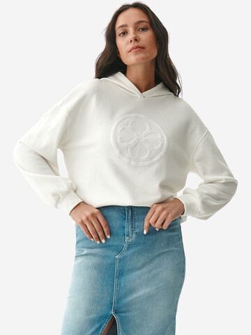 TATUUM Sweatshirt 'PONA' i vit: framsida