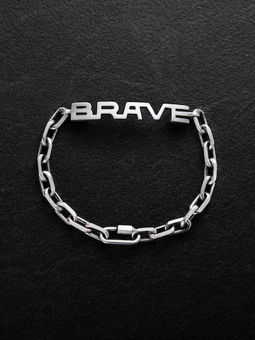 REYTEL Bracelet 'BRAVE' in Silver: front