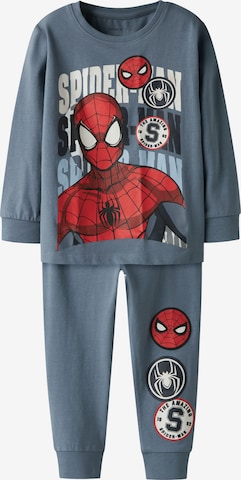 NAME IT Pižama 'NMMocti Spider' | modra barva: sprednja stran