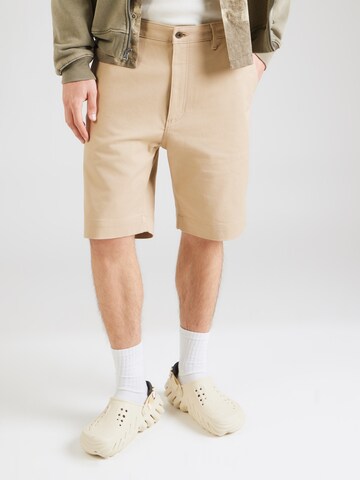 HUGO Свободный крой Штаны 'Galton' в Бежевый: спереди