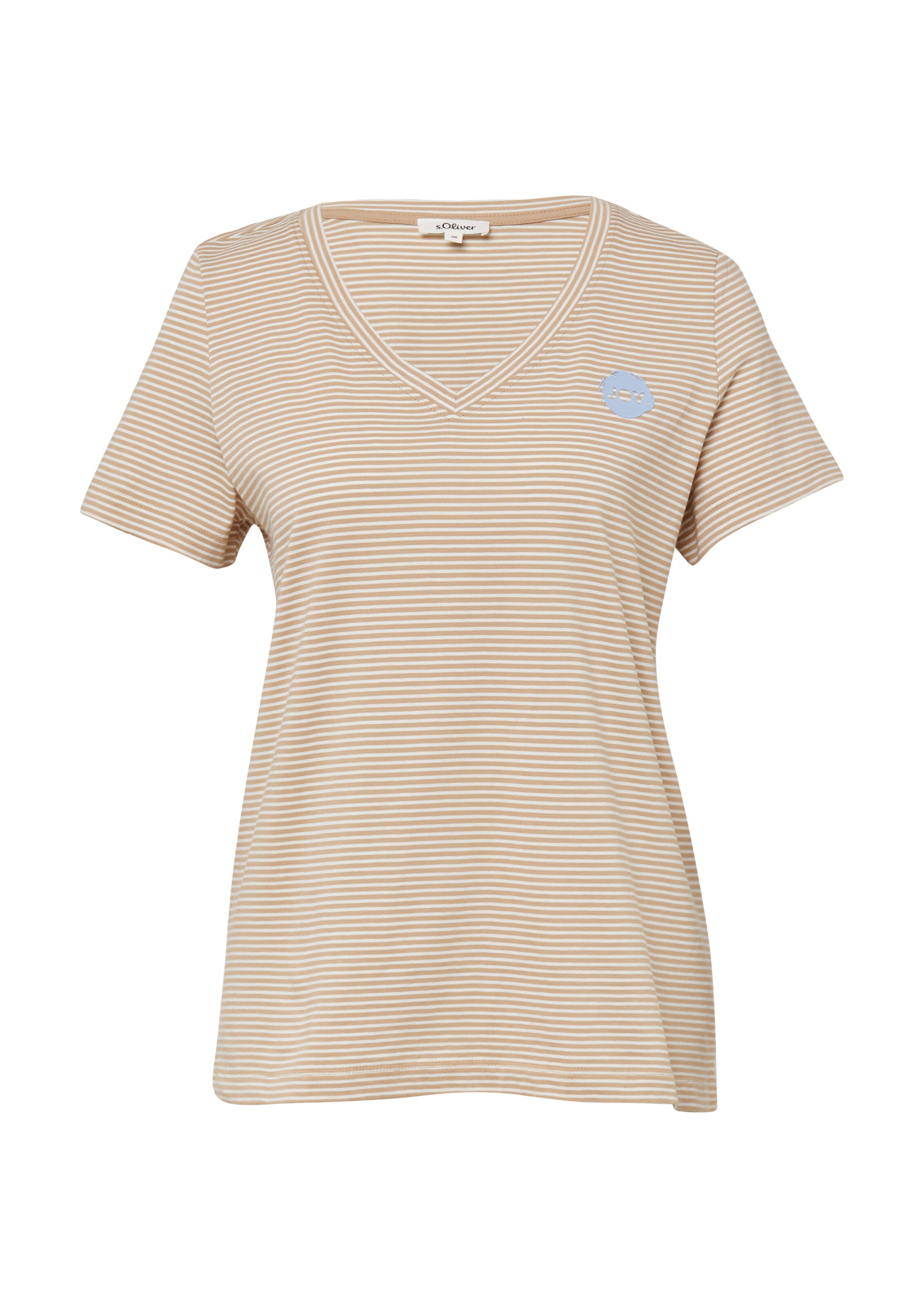 T-shirt s.Oliver en beige : devant