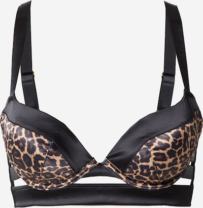 Hunkemöller Soutien-gorge 'Kat' en mastic / brocart / noir, Vue avec produit