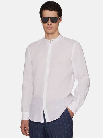 Coupe regular Chemise Boggi Milano en blanc : devant