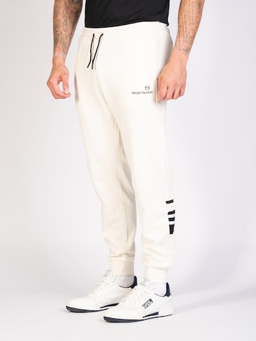 Sergio Tacchini Tapered Pants 'Plug in' in White: front