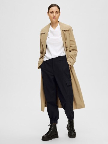 SELECTED Tapered Cargobroek in Zwart