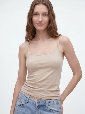 Haut 'Top Second Skin' SEASOND en beige : devant